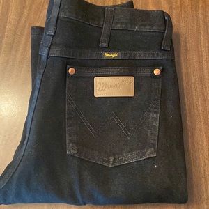 Black cowboy wrangler jean